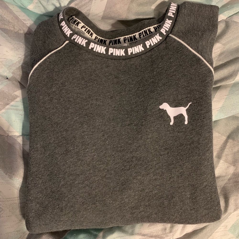 PINK crew neck oversized sweater